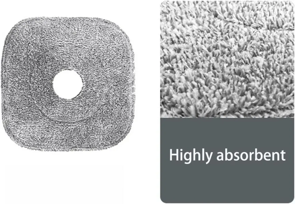 Repuesto de Almohadilla cuadrada de microfibra de 9 pulgadas compatible con True & Tidy SPIN-800 TrueClean Mop M16 Spin Mop y la mayoría de trapeadores giratorios cuadrados y de cubeta